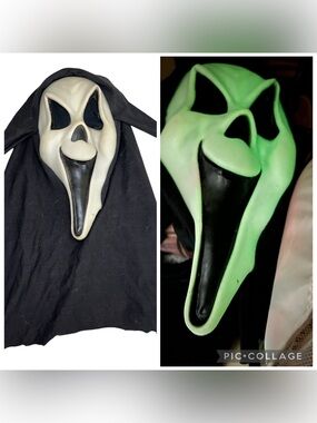 Scream Mask Fun World Div Gen 1 2 Ghost Face Glows Poly Shroud 90s Vintage